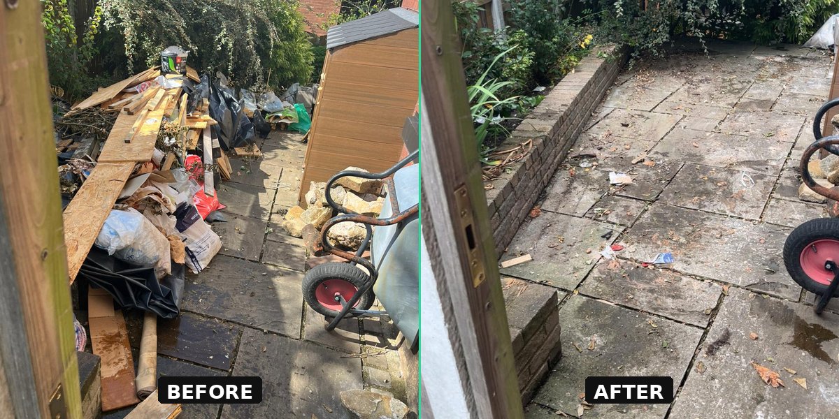 Garden clearance before and after